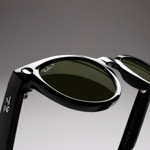 Ray-Ban Meta smart glasses with camera and speakers on display at MintVision Oakville